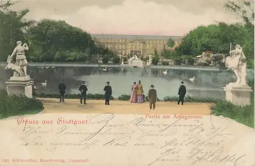 Gruß aus Stuttgart Partie am Anlagensee gl1899 101.325