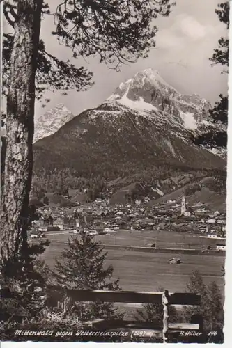 Mittenwald gegen Wettersteinspitze gl1960 77.695