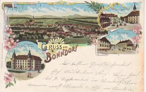 Bonndorf Litho Amtshaus Rathausplatz gl1902 82.153