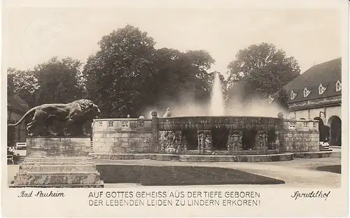 Bad Nauheim Sprudelhof Sinnspruch gl1934 49.774