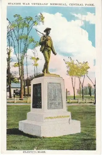 Clinton Mass. Veterans Memorial C.Park gl1936 25.098