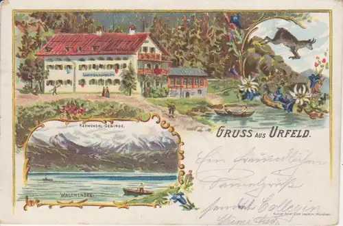 Urfeld Litho Gasthof Walchensee Gebirge gl1900 77.631