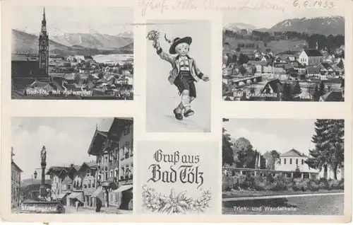 Gruss aus Bad Tölz Mehrbildkarte gl1933 23.048
