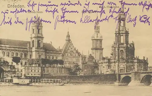 Dresden Ständehaus Schloss Hofkirche gl1919 127.344