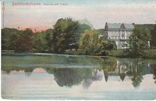 Reinhardsbrunn Schloß mit Teich gl1910 B6707