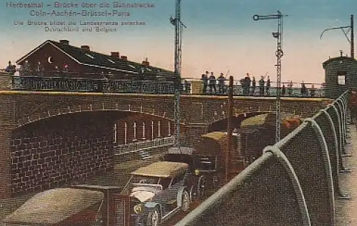 Herbesthal Brücke ü.Eisenbahnstrecke feldpgl1915 B2.360