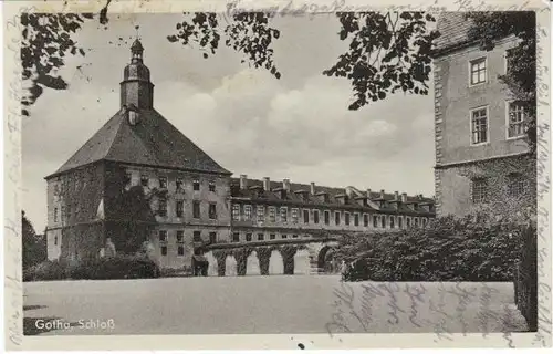 Gotha Schloß mit Einfahrt gl1941 21.463