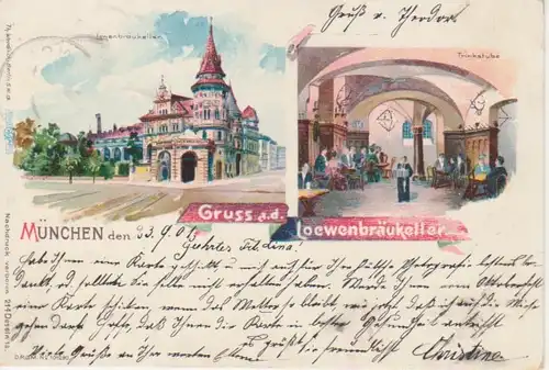 München Löwenbräukeller Trinkstube gl1901 77.564