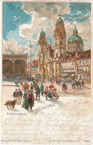 München Vor der Theatiner-Kirche gl1900 49.963