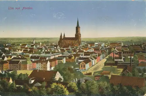 Ulm a.d. Donau Ansicht von Norden feldpgl1916 101.612