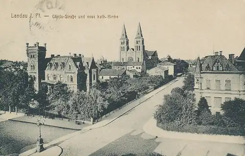 Landau/Pfalz Glacis-Straße kath. Kirche gl1924 131.695