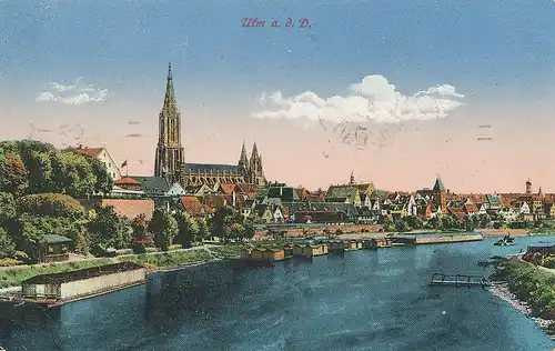 Ulm a.d. Donau Teilansicht feldpgl1915 101.608