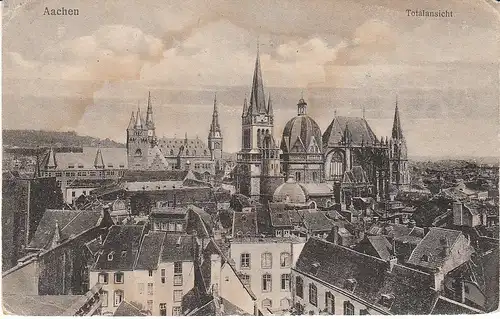 Aachen Teilansicht Blick auf den Dom ngl B2.761