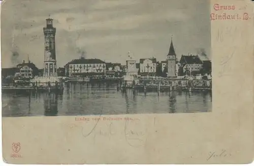 Gruss aus Lindau a.Bodensee vom See her gl1899 23.065