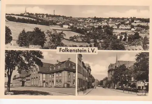 Falkenstein Bahnhof Hauptstraße Panorama gl1959 79.906