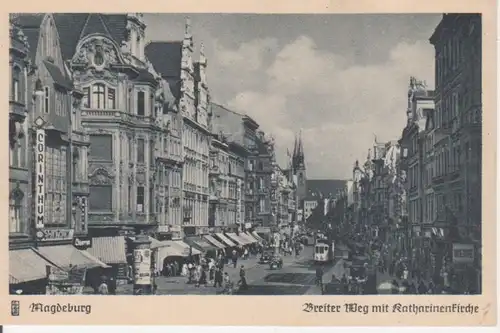 Magdeburg Breiter Weg mit Katharinenkirche ngl 90.627