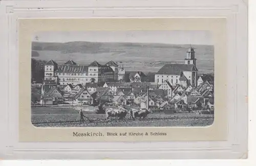 Messkirch Blick auf Kirche und Schloss gl1912 82.094