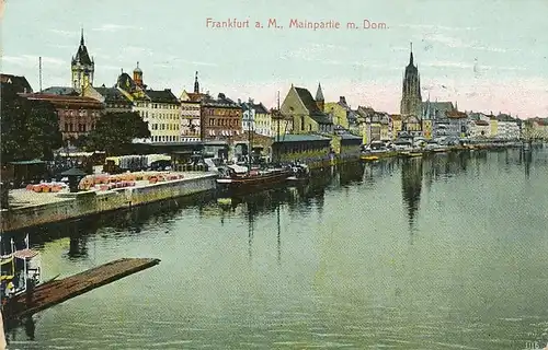 Frankfurt a.M. Mainpartie mit Dom gl1916 100.961