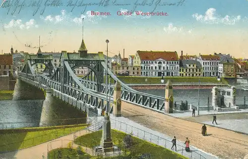 Bremen Große Weserbrücke feldpgl1916 116.341