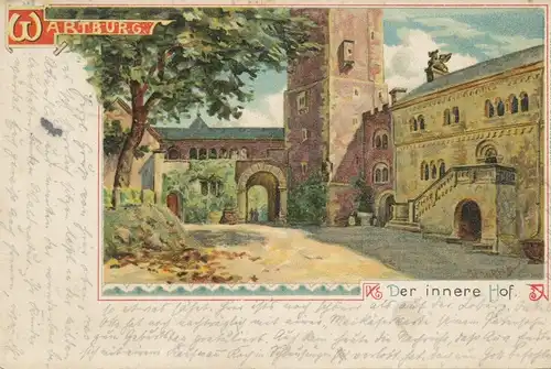 Die Wartburg Der innere Hof gl1904 109.663