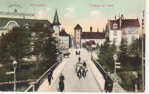 Villingen Stadteingang Hotel Dt. Kaiser gl1906 81.216