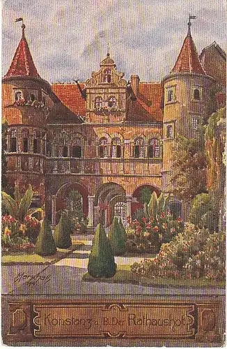 Konstanz a.B. Der Rathaushof gl1925 49.950