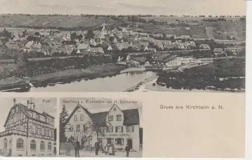 Kirchheim a.N. Gasthaus z. Eisenbahn Post gl1925 84.181
