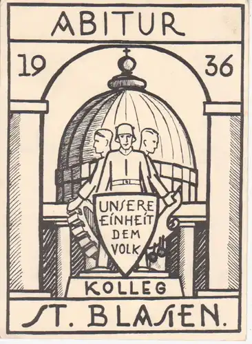 St. Blasien Kolleg Abitur 1936 ngl 82.152