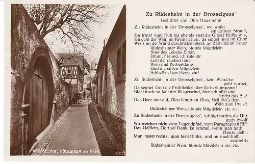 Rüdesheim Drosselhof mit Gedicht ngl 49.882