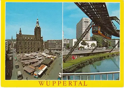 Wuppertal Markt und Schwebebahn ngl B3.213