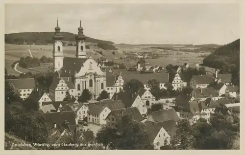 Zwiefalten vom Gauberg aus gesehen gl1935 102.395