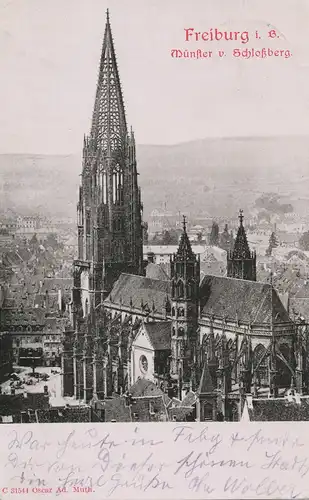 Freiburg i.B. Münster vom Schlossberg gl1902 102.187