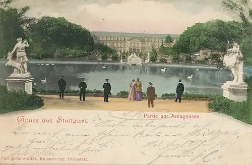 Gruß aus Stuttgart Partie am Anlagensee gl1899 101.326