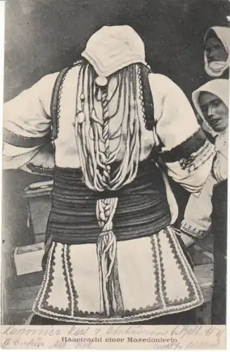 Haartracht einer Mazedonierin feldpgl1917 21.025