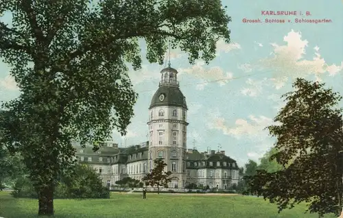 Karlsruhe i.B. Großherzogl. Schloß gl1910 101.426