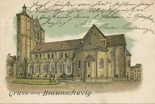 Gruß aus Braunschweig Kirche gl1901 100.526