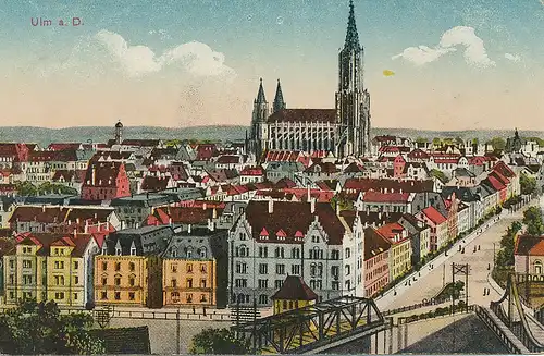 Ulm a.d. Donau Teilansicht feldpgl1918 101.611