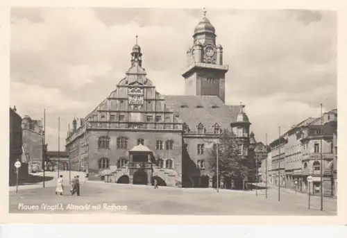 Plauen Altmarkt mit Rathaus ngl 79.972