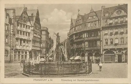 Frankfurt a.M. Römerberg Brunnen ngl 100.970