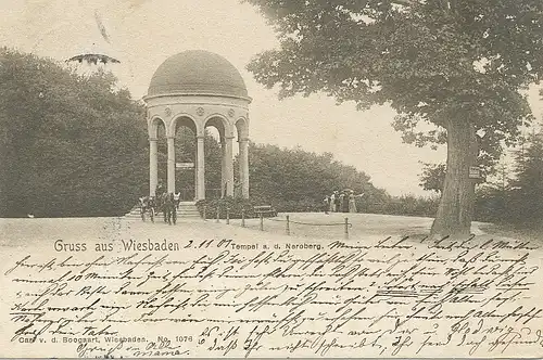 Gruß aus Wiesbaden Tempel a.d. Neroberg gl1901 101.065