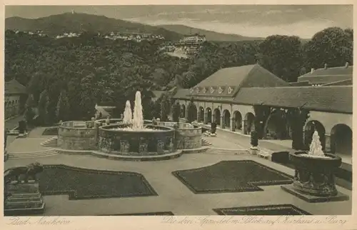 Bad Nauheim Drei Sprudel Kurhaus Burg gl1928 102.791