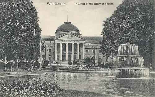 Wiesbaden Kurhaus mit Blumengarten ngl 101.071