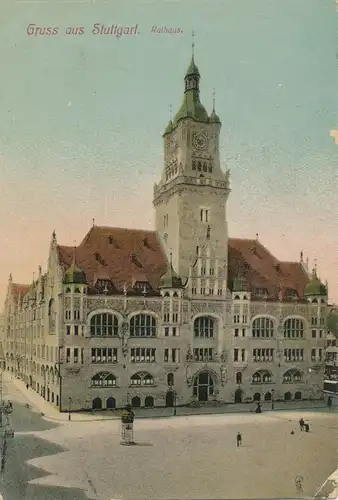 Stuttgart Rathaus gl1912 103.038