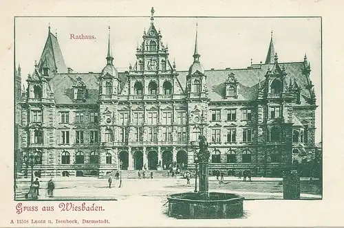 Gruß aus Wiesbaden Rathaus ngl 101.053