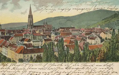 Freiburg i.B. Stadtpanorama mit Münster gl1904 102.153