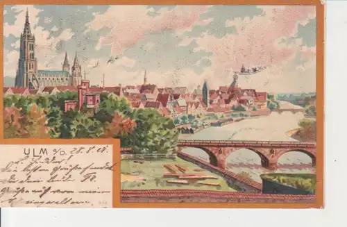 Ulm Stadtpanorama Donaupartie gl1901 81.547