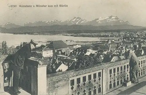 Konstanz v. Münster aus mit Säntis feldpgl1914 101.474