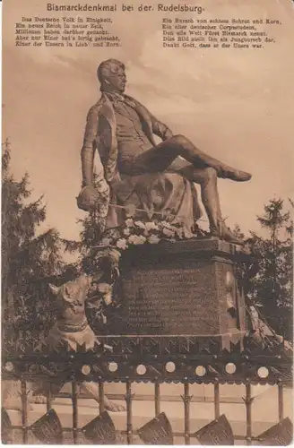 Bismarck Denkmal bei der Rudelsburg gl1912 B3.857
