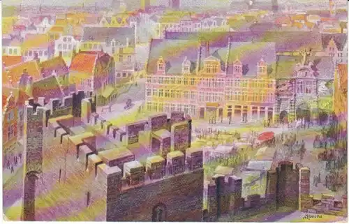 Gent De Veerleplaats van op het Gravensteen ngl 20.916