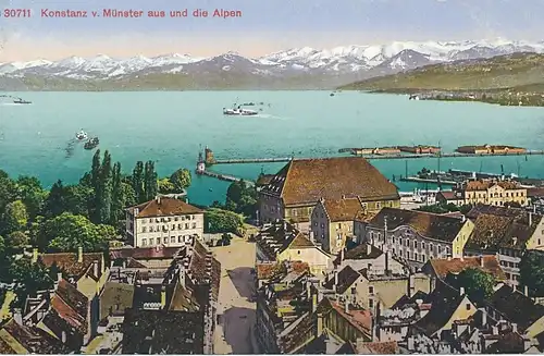 Konstanz v. Münster aus und die Alpen ngl 101.536